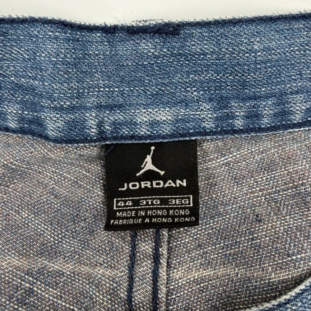Jordan VTG Denim Shorts Mens 44 Blue Baggy Y2K Jumpman 23 Embroidered‎ Jorts